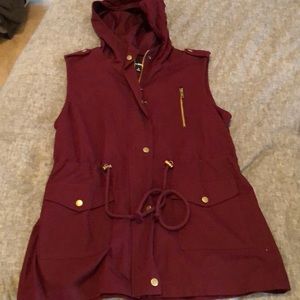 Burgundy vest